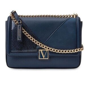 Victoria’s Secret NWOT Navy Blue Chain Shoulder & Crossbody Medium Bag It#A68